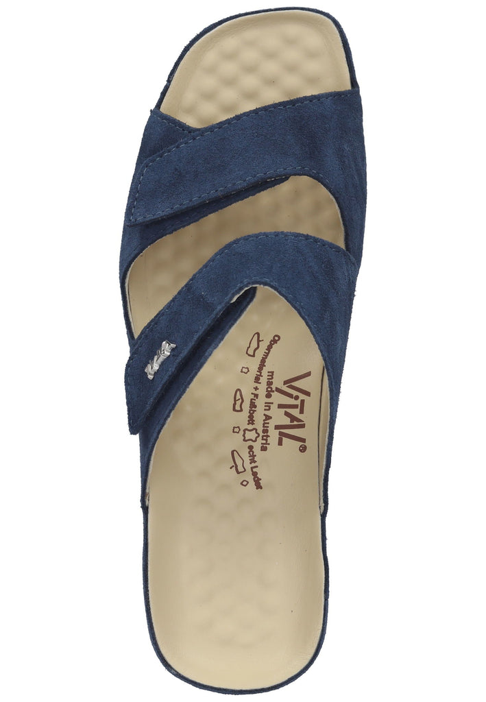 Vital Pantoletten Leder Blau