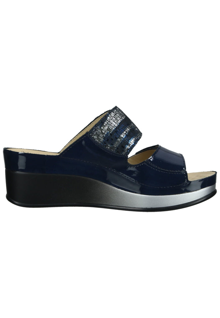 Vital Pantoletten Leder Blau