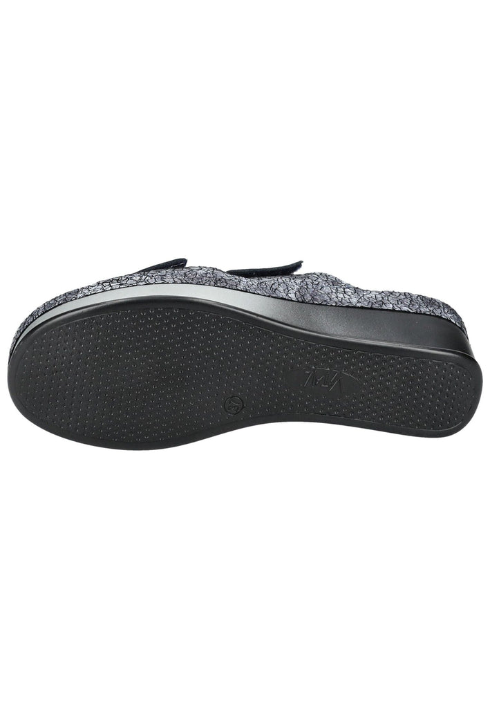 Vital Pantoletten Leder Blau/Silber