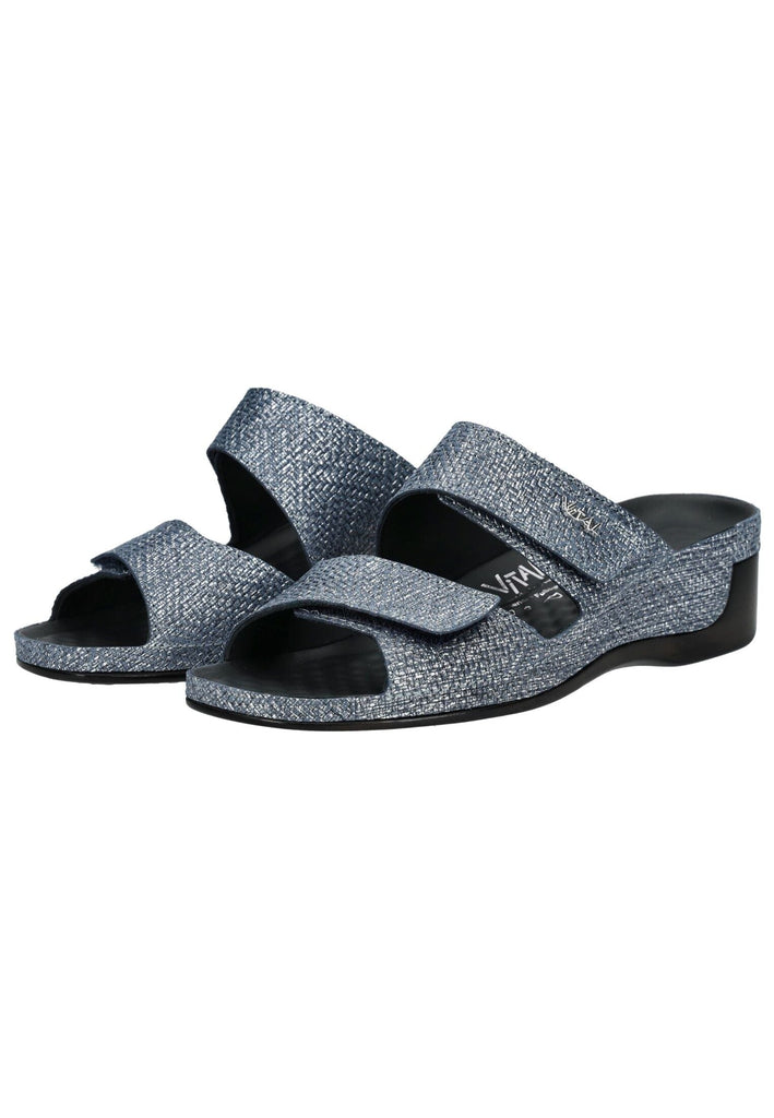 Vital Pantoletten Leder Dunkelblau