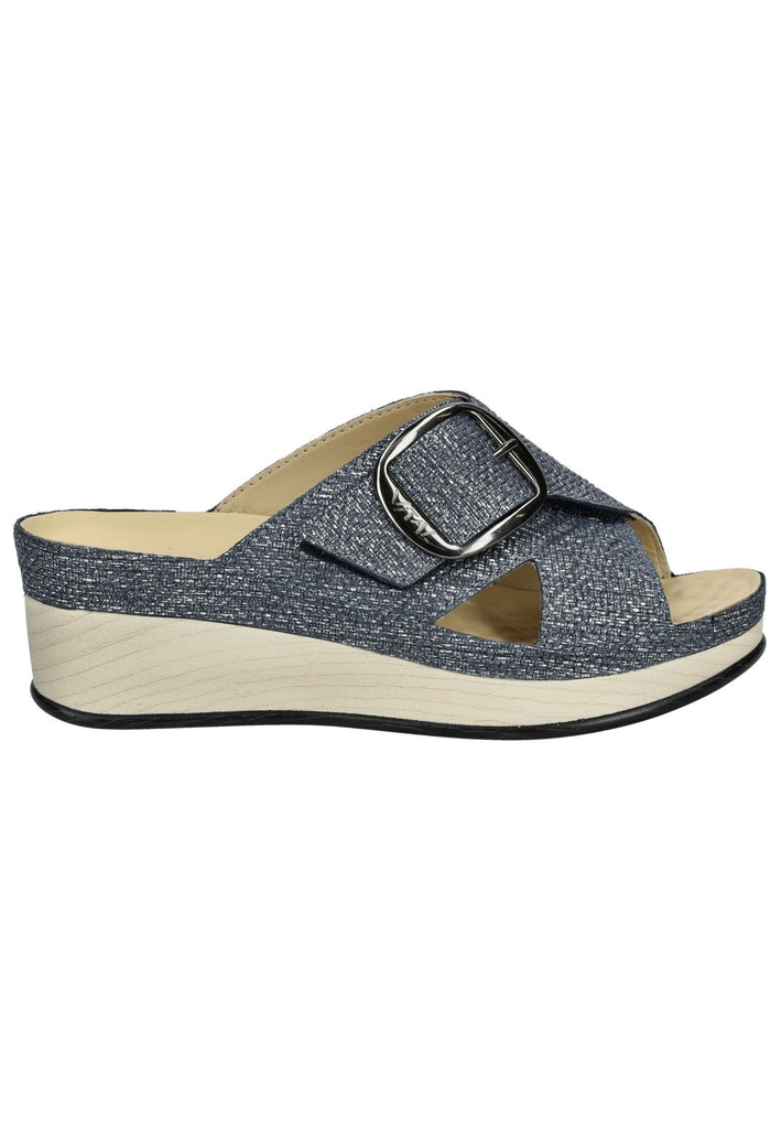 Vital Pantoletten Leder Dunkelblau