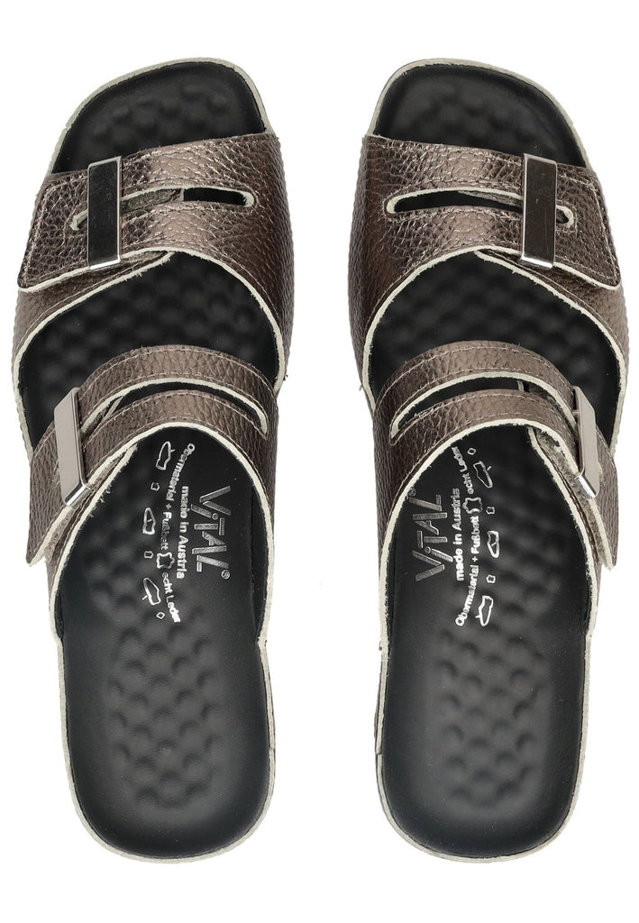 Vital Pantoletten Leder Gold