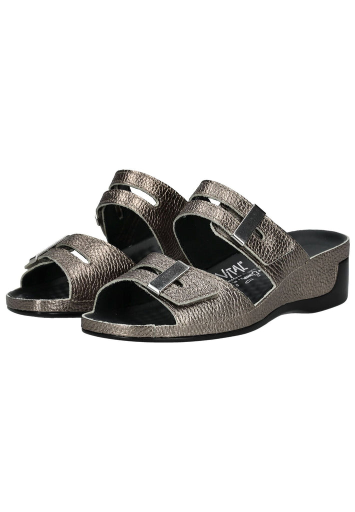 Vital Pantoletten Leder Gold