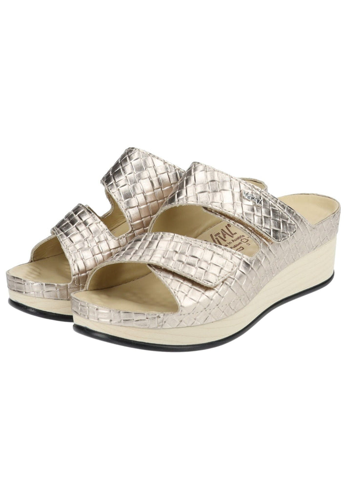 Vital Pantoletten Leder Gold