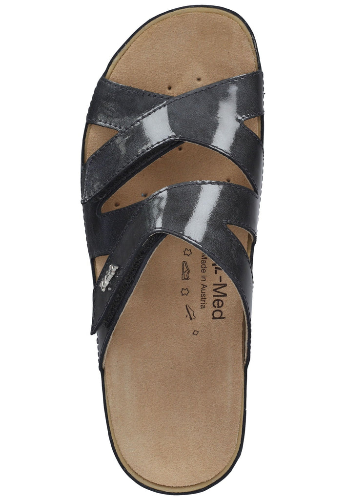 Vital Pantoletten Leder Grau