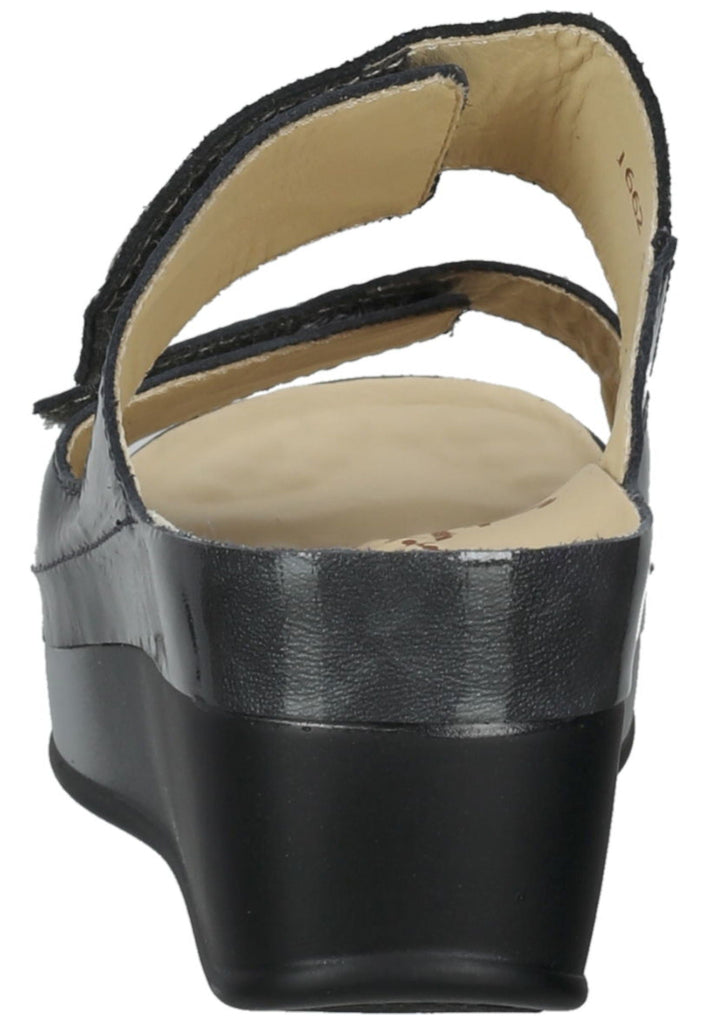 Vital Pantoletten Leder Grau/Silber