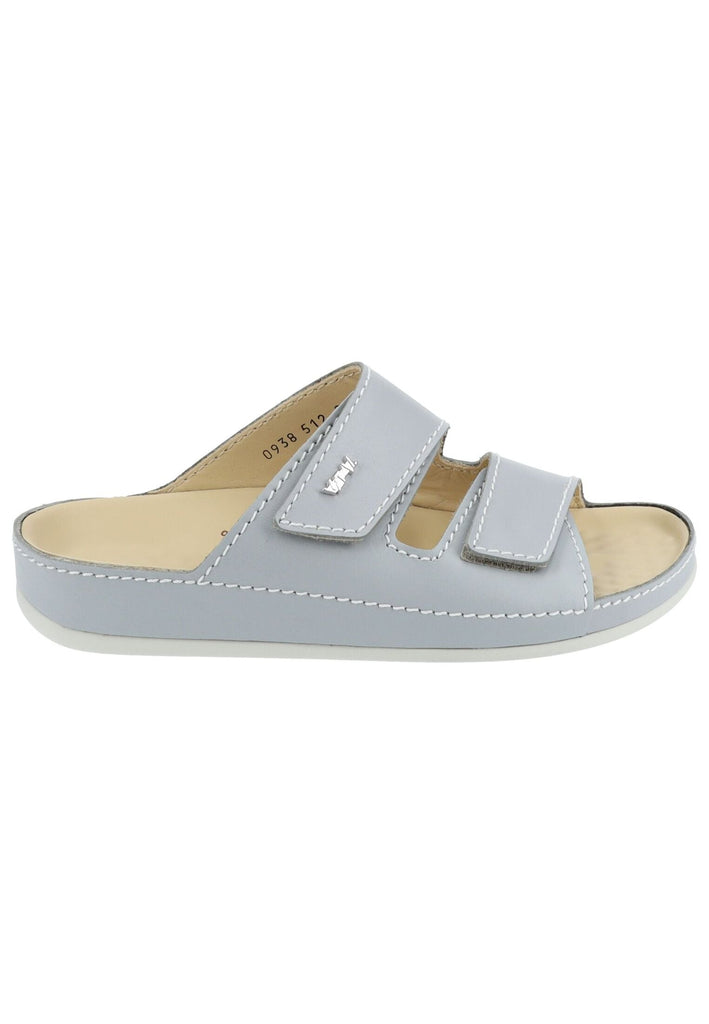 Vital Pantoletten Leder Hellgrau