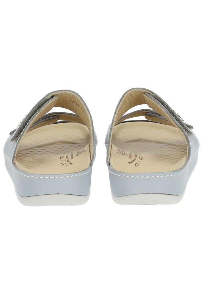 Vital Pantoletten Leder Hellgrau