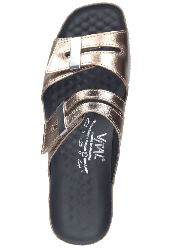 Vital Pantoletten Leder Metallic