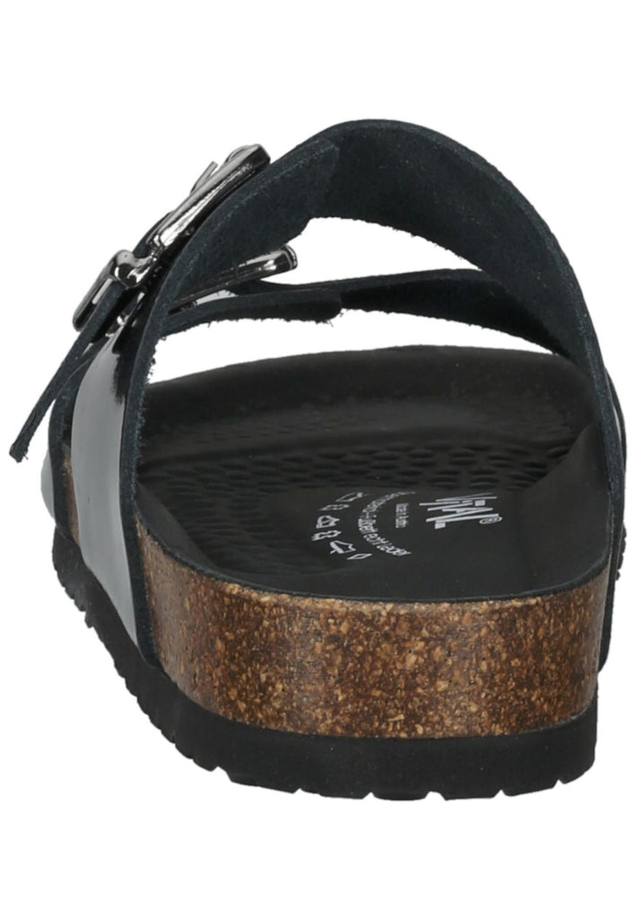 Vital Pantoletten Leder Metallic Anthracite