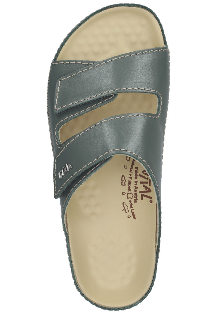 Vital Pantoletten Leder Olive