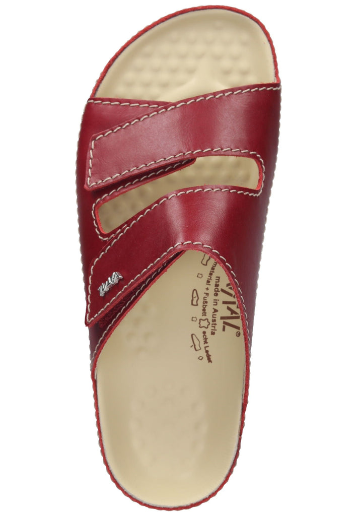 Vital Pantoletten Leder Rot