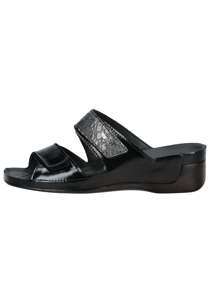 Vital Pantoletten Leder Schwarz
