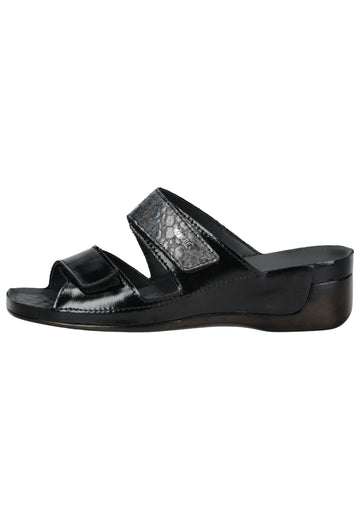 Vital Pantoletten Leder Schwarz