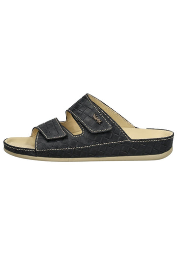 Vital Pantoletten Leder Schwarz