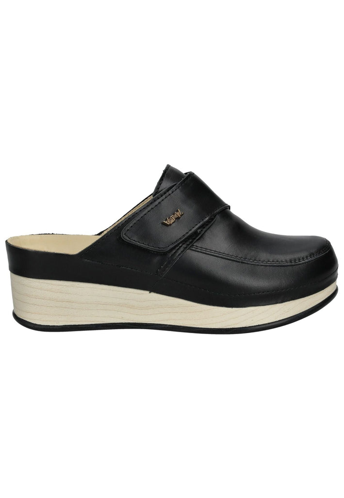 Vital Pantoletten Leder Schwarz