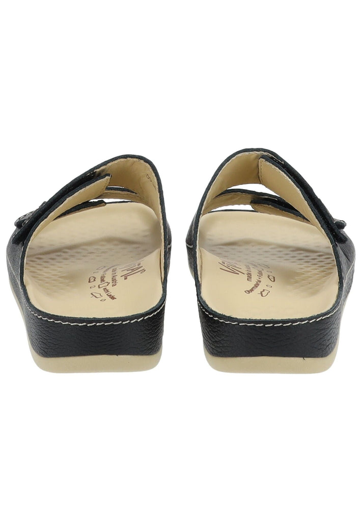 Vital Pantoletten Leder Schwarz