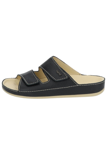 Vital Pantoletten Leder Schwarz