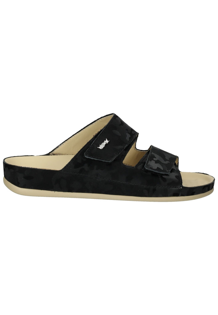 Vital Pantoletten Leder Schwarz