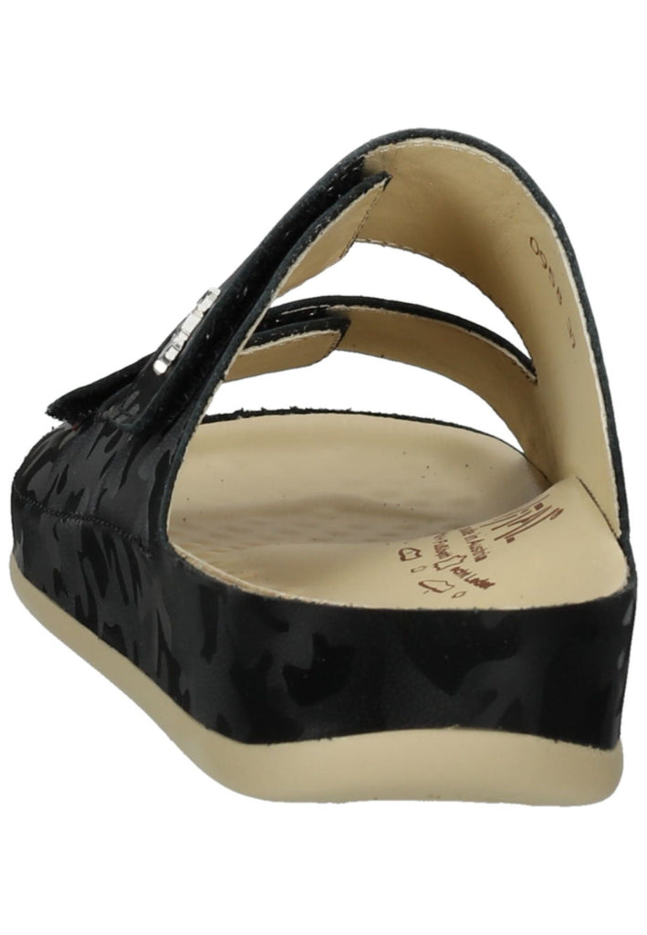 Vital Pantoletten Leder Schwarz