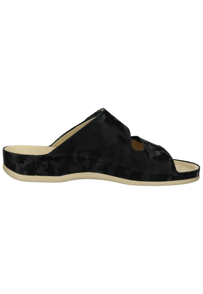 Vital Pantoletten Leder Schwarz