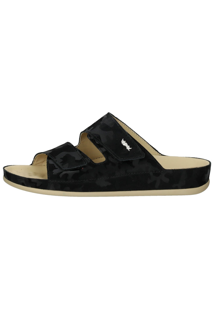 Vital Pantoletten Leder Schwarz