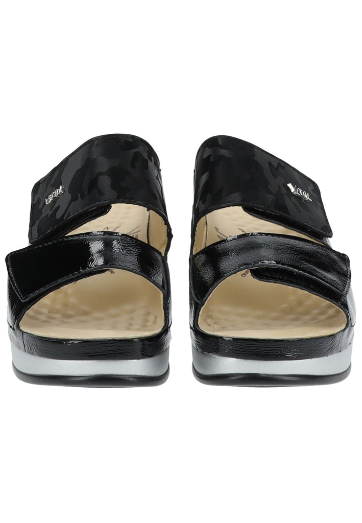 Vital Pantoletten Leder Schwarz