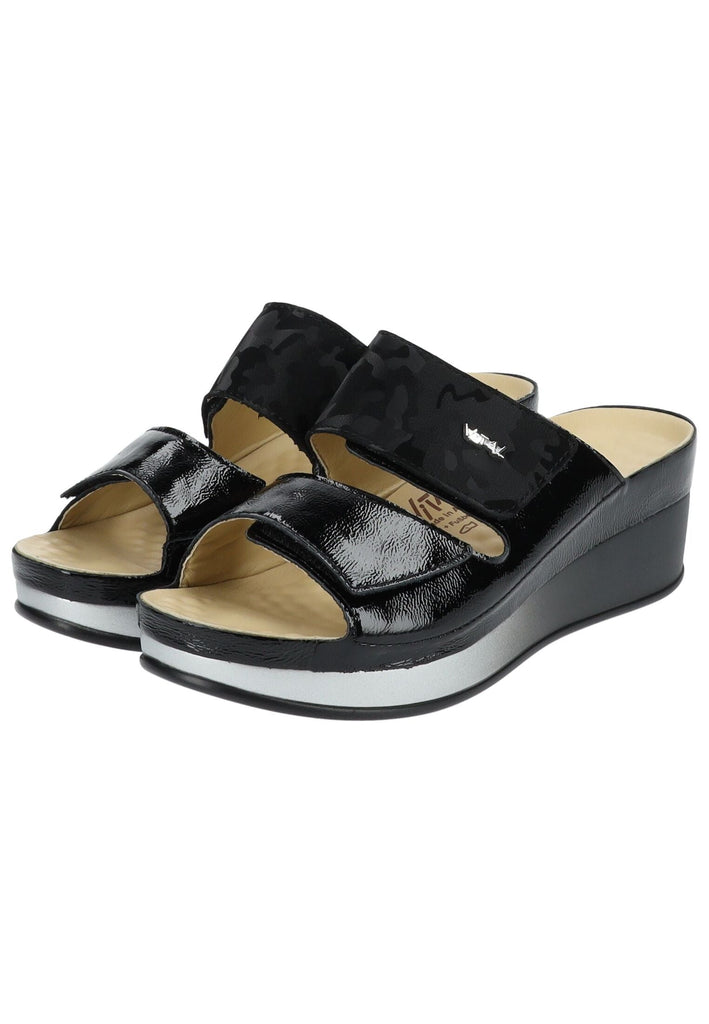 Vital Pantoletten Leder Schwarz