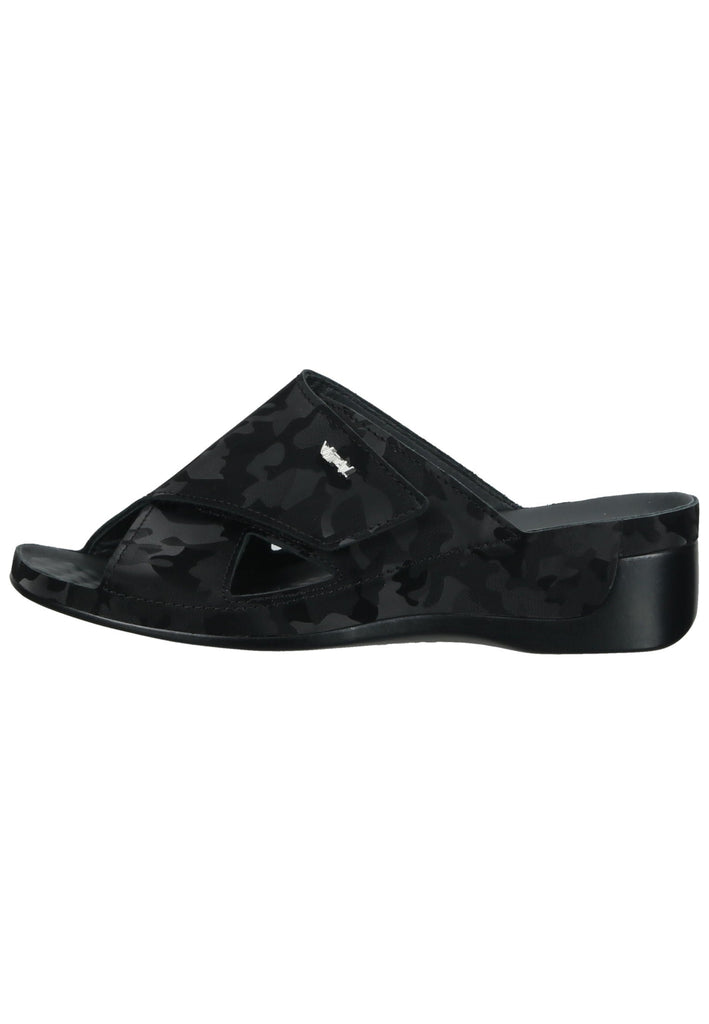 Vital Pantoletten Leder Schwarz