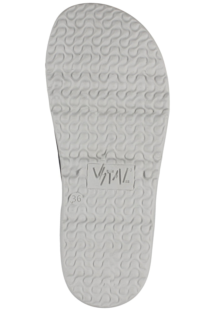 Vital Pantoletten Leder Schwarz