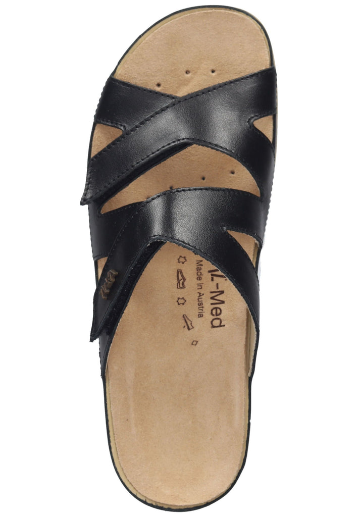 Vital Pantoletten Leder Schwarz