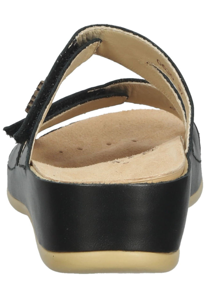 Vital Pantoletten Leder Schwarz