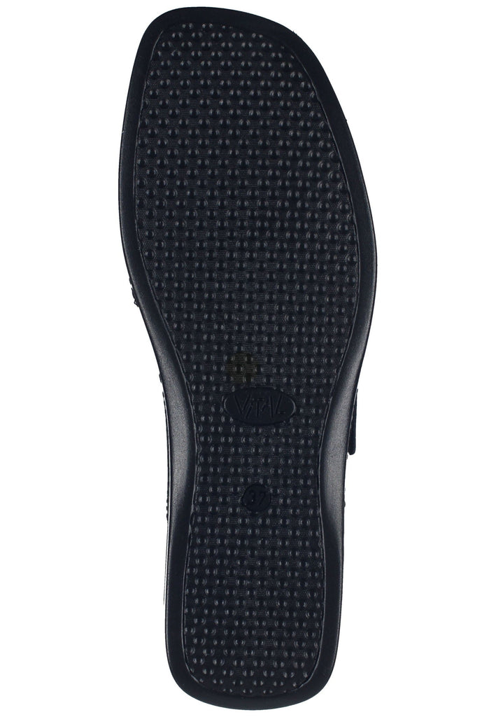 Vital Pantoletten Leder Schwarz Lack