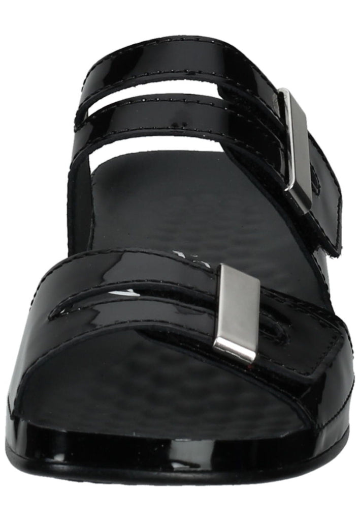 Vital Pantoletten Leder Schwarz Lack