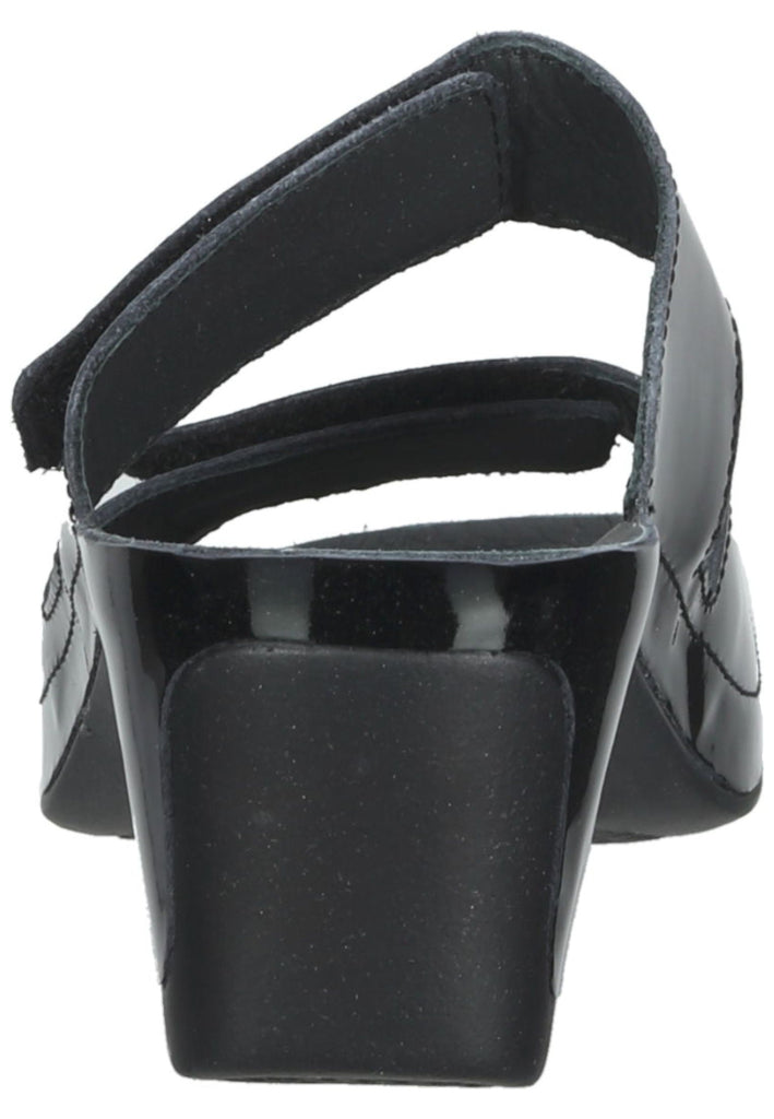 Vital Pantoletten Leder Schwarz Lack