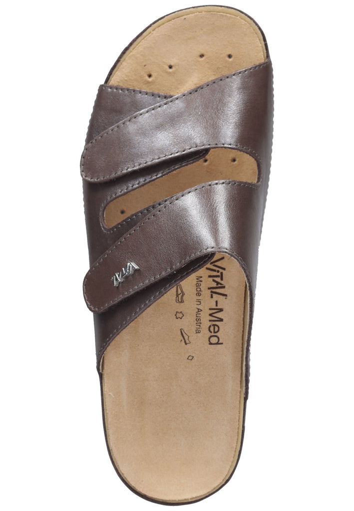 Vital Pantoletten Leder Taupe
