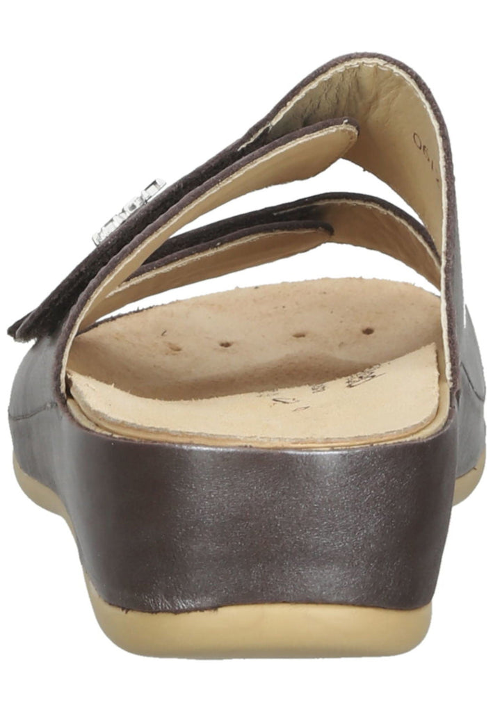 Vital Pantoletten Leder Taupe