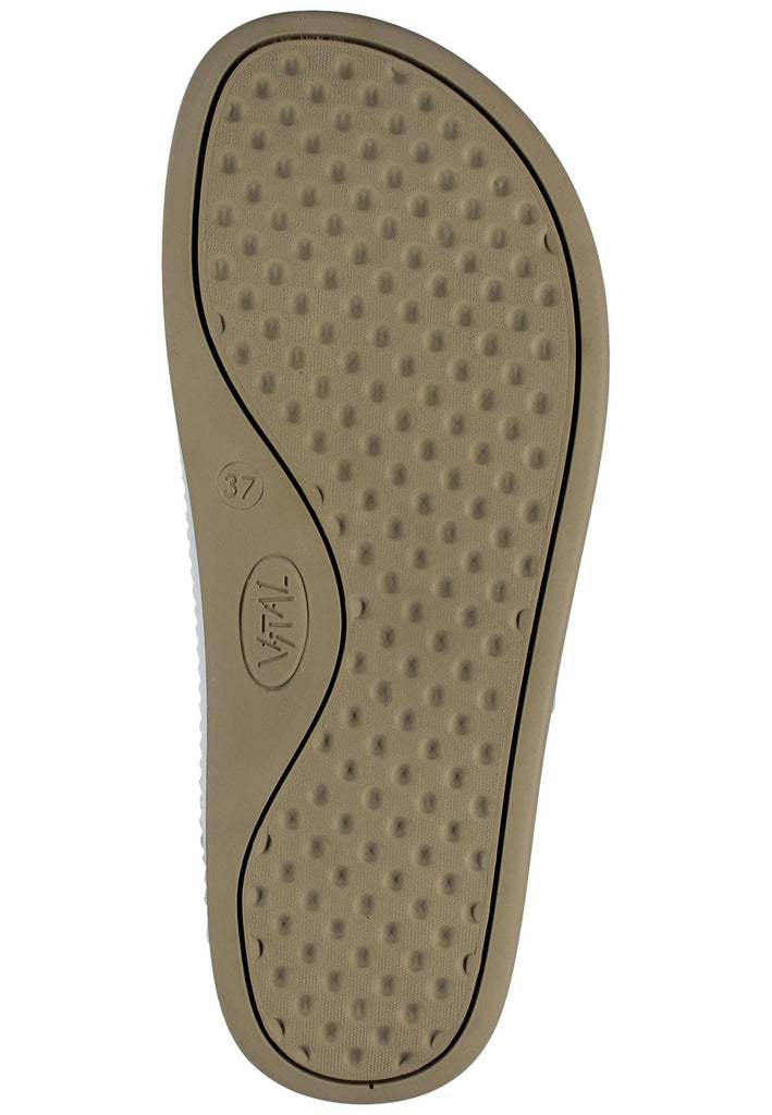 Vital Pantoletten Leder Weiß