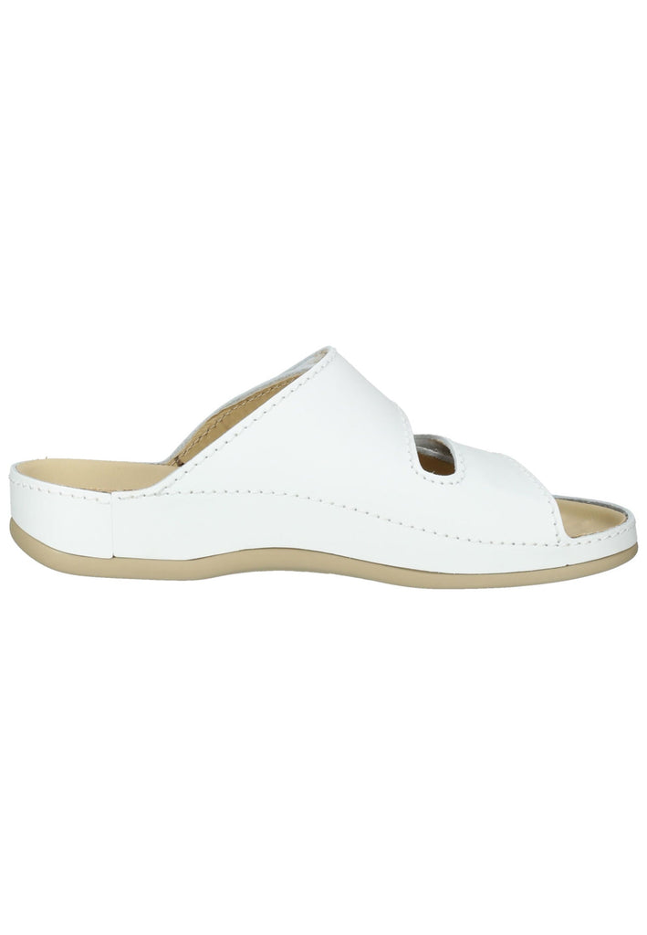 Vital Pantoletten Leder Weiß