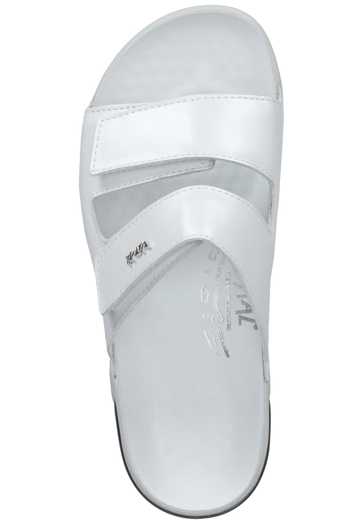 Vital Pantoletten Leder Weiß