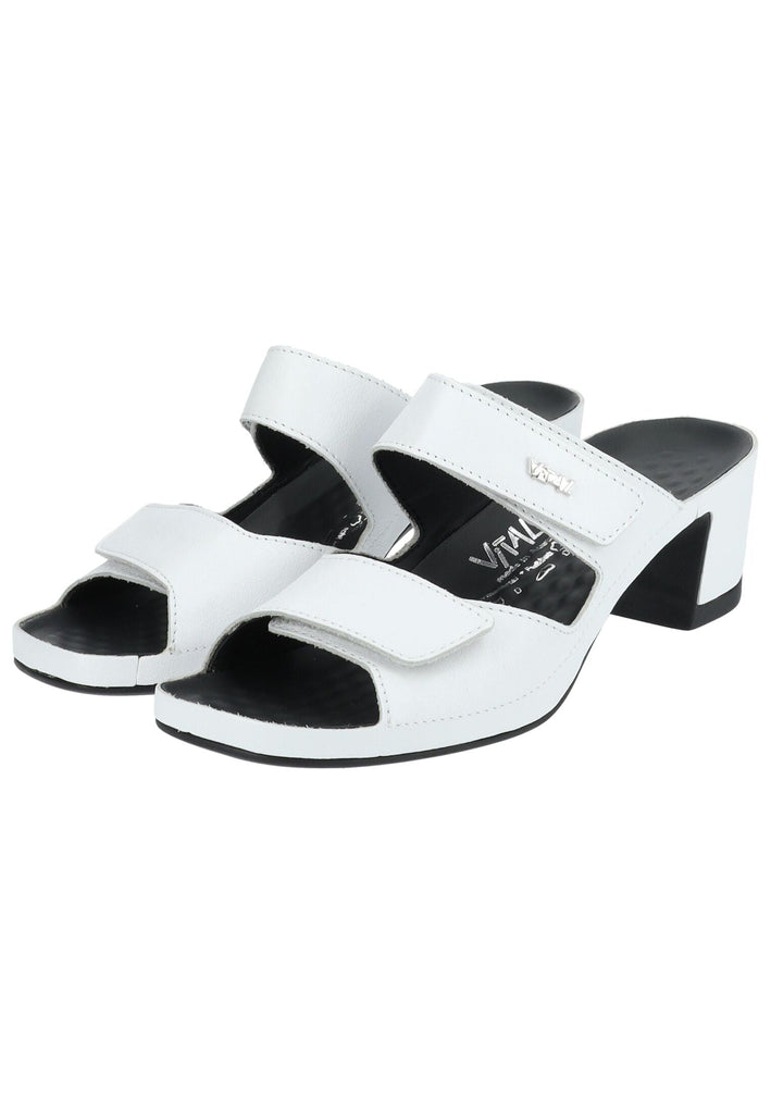 Vital Pantoletten Leder Weiß