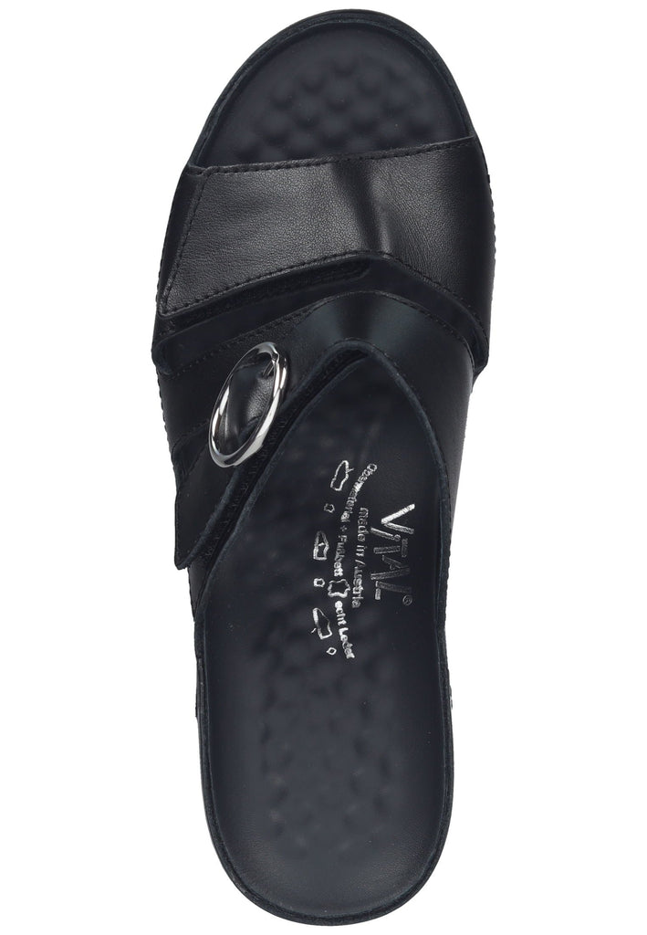 Vital Pantoletten Nappaleder Schwarz