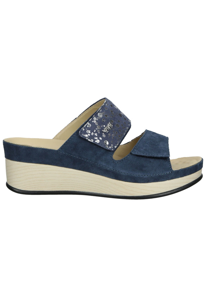 Vital Pantoletten Veloursleder Blau