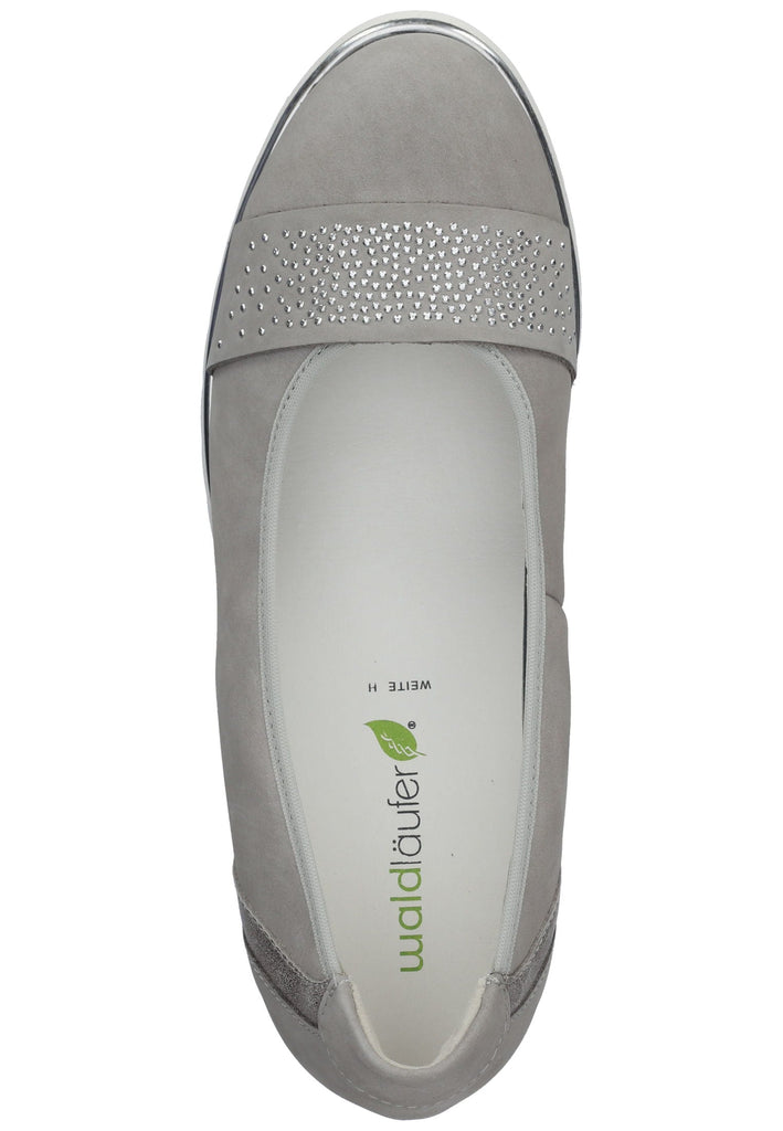 Waldläufer Ballerinas Nubukleder Stein