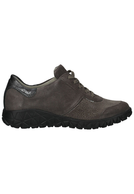 Waldläufer Halbschuhe Leder/Textil Grau