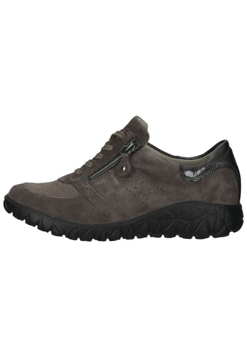 Waldläufer Halbschuhe Leder/Textil Grau