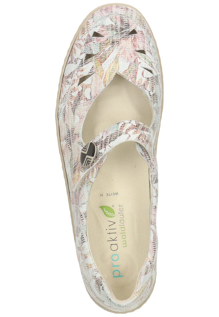 Waldläufer Halbschuhe Leder Weiß Kombi