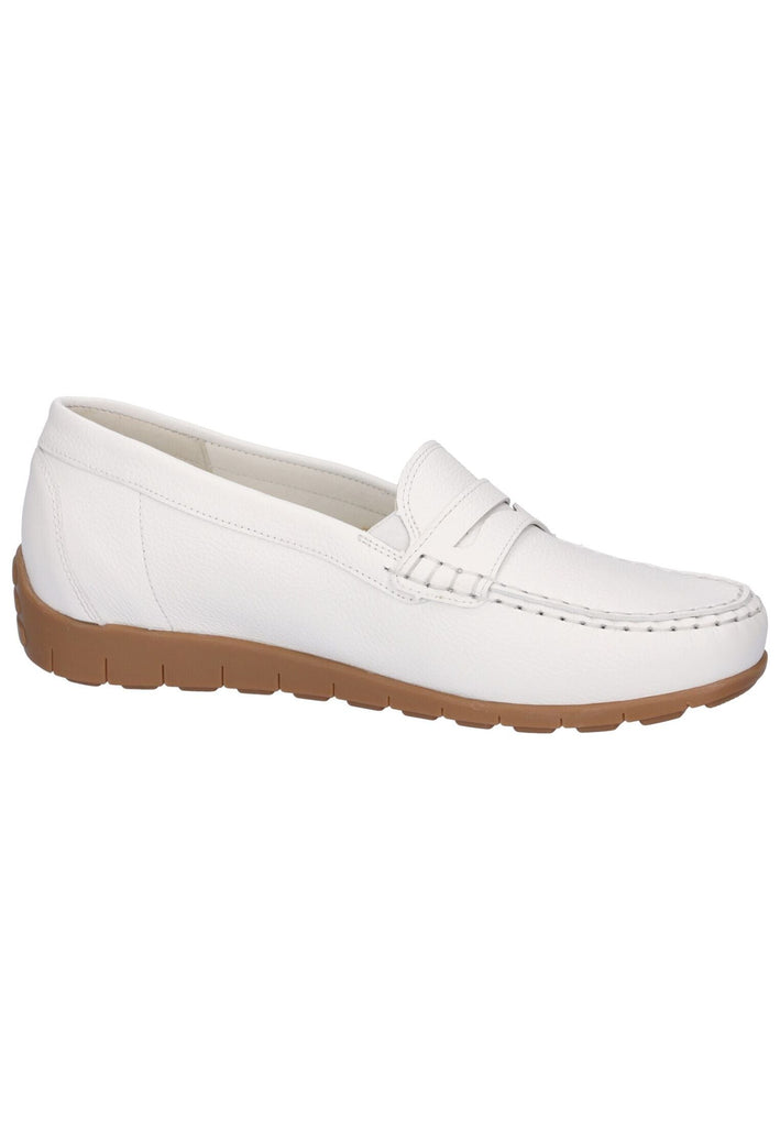Waldläufer Mokassin Leder Weiß