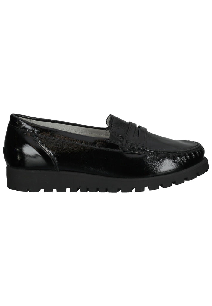 Waldläufer Slipper Leder Schwarz