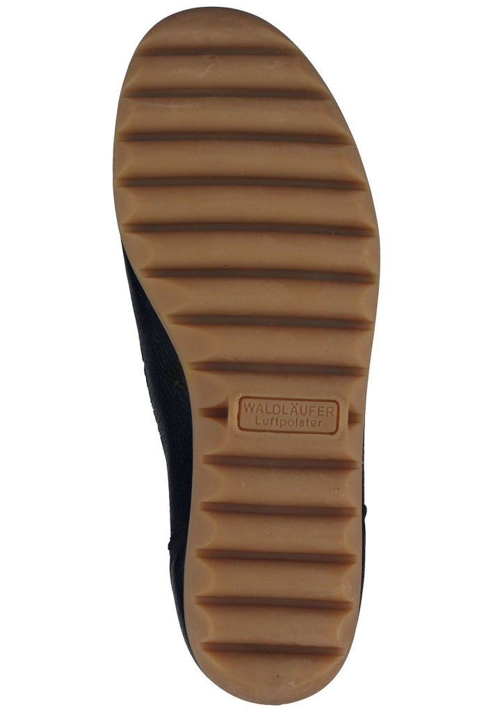 Waldläufer Slipper Leder Schwarz